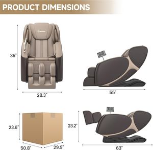 Fauteuil de massage complet, inclinable en apesanteur, avec purification par ions négatifs, aromathérapie, mode automatique, étirements de yoga, écran tactile - Product Image 2