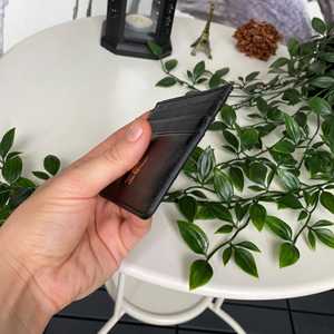 Tarjetero y billetera delgados de cuero genuino Ducal, diseño ultradelgado - Product Image 6