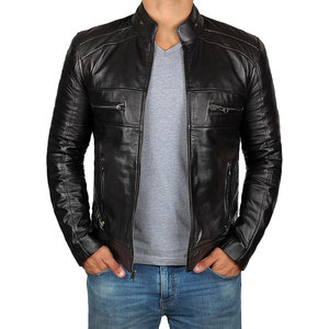 Veste bomber en cuir pour homme respirante et chaude en gros, avec col montant et capuche, pour un style décontracté de rue en hiver - Product Image 5