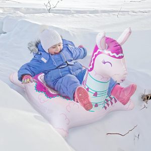 Vente Flash : Tube à Neige Gonflable 48 Pouces pour Enfants et Adultes – Traîneau d'Hiver Durable pour la Glisse sur Neige en Extérieur – Jouet Familial Hivernal - Product Image 2