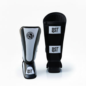 Espinilleras de Cuero QST Más Vendidas para Boxeo, MMA, Kickboxing, Muay Thai, Logotipo Personalizado, Protección Profesional al por Mayor, OEM, ODM - Product Image 5