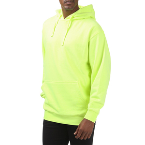 Pro Club Unisex Custom Comfort Pullover <b>Hoodie</b> (9oz) <b>Men's</b> Fleece Sweatshirt with Neon <b>Yellow</b> Print Design - Product Image 3