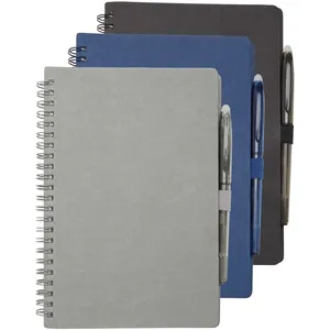 Ensemble de blocs-notes A5 en ardoise avec couverture rigide et stylo - Product Image 4