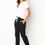 Pantalon de jogging noir Finnley avec taille élastique et cordon de serrage, en tissu éponge respirant, style harem décontracté, taille mi-haute, effet froissé - Product Image 4