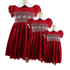 Producto caliente al por mayor vestidos de alta calidad bebé niña buena calidad Príncipe vestido niños Smocked nueva moda ODM OEM manga corta Casual - Product Image 6