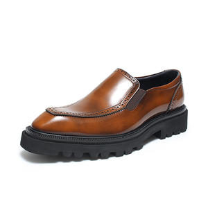 Chaussures habillées pour hommes de haute qualité, chaussures habillées en cuir véritable, chaussures Oxford, chaussures à semelle épaisse - Product Image 6