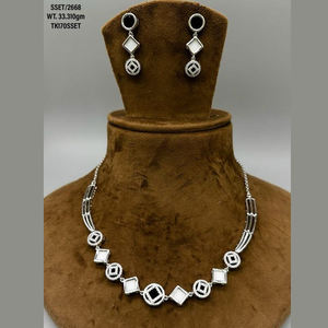 Nupcial verde CZ piedra preciosa circón colgante collar joyería conjunto de lujo 925 plata esterlina circón joyería collar pendientes conjunto - Product Image 3