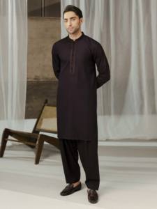 Salwar Kameez élégant pour hommes pakistanais, tenue traditionnelle ethnique musulmane décontractée pour mariage, Eid et Jumma - Product Image 4