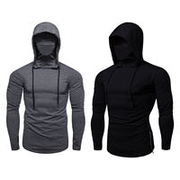 Sudadera con Capucha para Hombre, Invierno, con Logotipo Personalizado, 100% Algodón, Bordado con Cuentas, Venta al Por Mayor