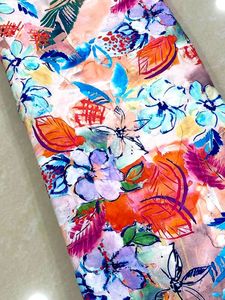 ชุดเดรสผ้าเรยอนบริสุทธิ์พิมพ์ลายดิจิตอลผ้าเรยอนบริสุทธิ์มีความกว้าง44 - Product Image 4