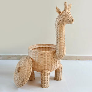 Panier de rangement charmant en forme d'animaux, paniers en rotin naturel pour la décoration de chambre d'enfant - Product Image 6