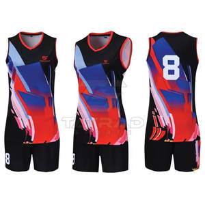 Último Diseño, Material 100% Poliéster, Ropa Deportiva para Exteriores, Conjuntos de Uniformes de Voleibol Ligeros, Estampados, Personalizados de Alta Calidad - Product Image 5