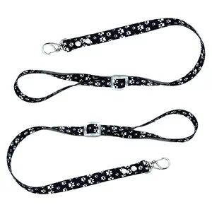 Dog Accessories Pet Strong Dog Leash In Silk For Groomers - Black Paws Pattern Recommended For Grooming Table Reinforced Silk