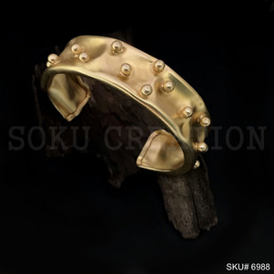 Gold Plated Handmade Gold Plated Handmade <b>Hammered</b> Dotted Designer Cuff AdGold Plated Handmade <b>Hammered</b> Dotted Designer Cuff an - Product Image 1