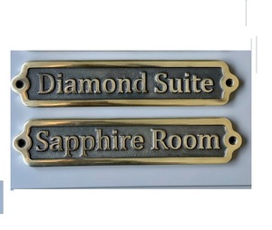 Nuevo Letrero Decorativo Hecho a Mano, Moderno, Elegante, Único, con Logotipo Personalizado, Placa de Metal Fundido para Puerta de Despensa - Product Image 4