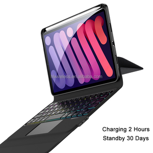 Nuova Custodia con Tastiera Ultra Sottile per <span class=keywords><strong>iPad</strong></span> <span class=keywords><strong>Mini</strong></span> <span class=keywords><strong>6</strong></span>, Touchpad RGB Retroilluminato, Interfaccia USB-C Wireless, Slot per Penna - Product Image 6