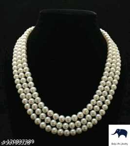 สร้อยคอไข่มุกสีเขียวสีขาวและสีเทาสร้อยคอไข่มุก3เส้นสำหรับผู้หญิงสหรัฐอเมริกายุโรปผู้หญิงซื้อจำนวนมาก - Product Image 2