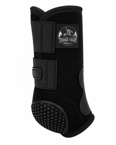 Tough Tack Horse Splint Boots Black Neoprene Leg Protection with Hex Grip Sole for Riding Horseshoes 2026 - Product Image 2