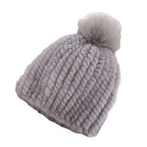 Bonnet en fourrure de lapin chaud d'hiver, tricot plat, réglable, unisexe - Chapeaux de sport d'hiver et de plein air personnalisables 2026 - Product Image 2