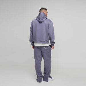 ชุดวอร์มผ้าคอตตอนสำหรับผู้ชายชุดวอร์มผ้าคอตตอนมีซิปและกางเกงขาบานสำหรับใส่วิ่งออกกำลังกายแบบมี100% ออกแบบได้ตามต้องการน้ำหนักเบาเหมาะสำหรับฤดูหนาว - Product Image 3