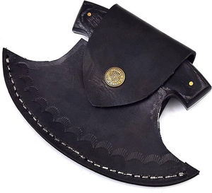 Couteau Ulu en acier Damas, poignée ergonomique et lame incurvée multi-usages pour la cuisine domestique, l'usage commercial et la cuisine en plein air - Product Image 5