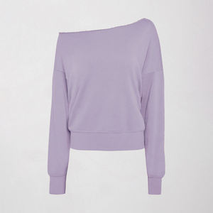 เสื้อสเวตเชิ้ตแขนยาวเปิดไหล่ของผู้ชาย, ผ้าฝ้าย100% ระบายอากาศย้อมสีพื้น - Product Image 6