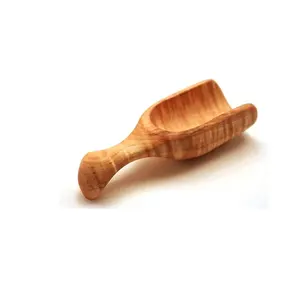 Wholesale Manufacturer supplier Solid wood ice cream scoop cheap price handicraft acacia wood scoop spoon