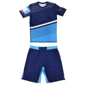 New Fashionable Rash Guard for Men Custom Logo Sportswear Shirt <b>Shorts</b> Set Custom Made Gym <b>Short</b> Sets <b>Stretch</b> Lightweight - Product Image 1