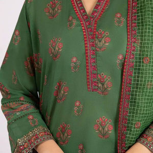 Trajes bordados sin coser para mujer, elegantes trajes paquistaníes para mujer, traje de 3 piezas de césped para mujer de alta calidad - Product Image 4