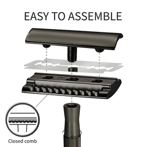 Rasoir classique à poignée en laiton Cooper personnalisé Rasoir de sécurité à double tranchant pour hommes par ANAAIF - Product Image 3