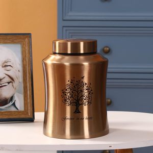 Urnas de árbol de la vida para cenizas humanas-Urnas de cremación para adultos para funeral, entierro o hogar-Cruz (160 pulgadas cúbicas de oro (árbol) - Product Image 6