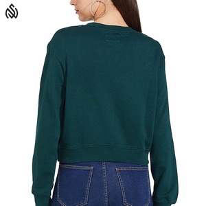 Sudaderas extragrandes de lana con logotipo personalizado para mujer, sudaderas transpirables de invierno con cuello redondo y estampado de letras teñidas lisas de talla grande en blanco - Product Image 2