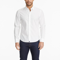 Nouvelle mode chemises de bureau pour hommes couleur unie bouton revers manches longues affaires hauts coréens chemisier tenue décontractée chemise