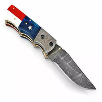Couteau de survie pliant personnalisé avec étui, pour le transport quotidien, le camping, la randonnée, les aventures en plein air, avec système de verrouillage arrière (manche en bois)