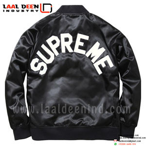 Chaqueta Bomber Universitaria de Invierno de Lona OEM, Chaqueta Universitaria Personalizada de Algodón con Letras, Chaqueta Cortavientos Gruesa para Hombre - Product Image 4