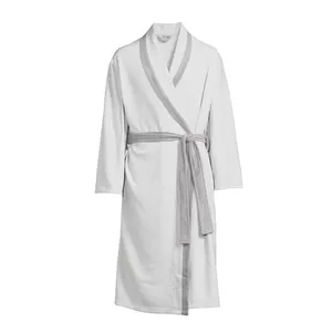 2023 Men Clothing Good Quality Custom Size White Shawl Collar 100% Cotton Hotel Terry Bathrobe In Stock