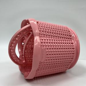 Round <b>Plastic</b> <b>Basket</b> <b>With</b> 3 Compartments And <b>Handle</b>, Tight Woven Pattern, Safe Eco-Friendly Material For Kitchen And Factory - Product Image 4