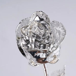 Elegantes rosas de plata preservadas para decoración de Halloween para bodas y hogar Embalaje OEM personalizado disponible - Product Image 1