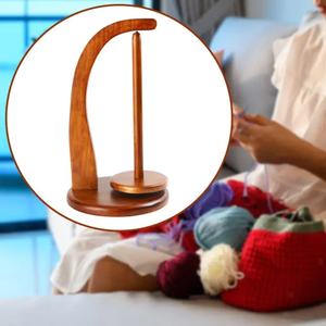 Support de bobine en bois pour le tricot à la main, mécanisme rotatif, exportateur indien en gros, MOQ 100 pièces, couleur personnalisée, prix d'usine - Product Image 1