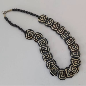 สร้อยคอชนเผ่าโมร็อกกันแท้รูปกระดูกควายแท้ทำด้วยมือสไตล์สัตว์อัญมณีแท้แกะสลักตามธรรมชาติสำหรับวันแม่ - Product Image 3