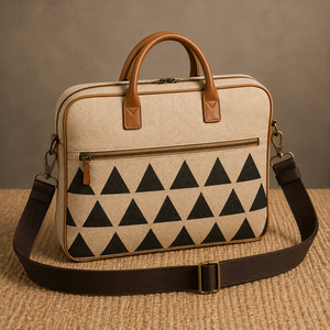 Sac à dos pour ordinateur portable en jute écologique et durable, fermeture éclair, grande capacité, pour le bureau, les voyages, les trajets quotidiens, unisexe - Product Image 5