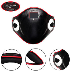 Protège-ventre de boxe rouge et noir, fabrication artisanale, logo personnalisé, meilleur fournisseur, par ABDULLAH MARTIAL ARTS - Product Image 6
