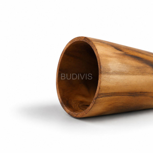 Mug en bois naturel fait main avec un design vintage, léger et finition rustique lisse, provenant de Bali, pour la décoration de la table de cuisine - Product Image 4