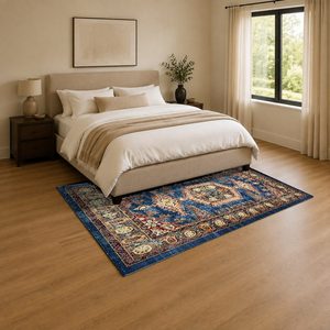 Tapis de salon en chenille antidérapant, imprimé numériquement, lavable en machine, design minimaliste or terre cuite, vente en gros RUGS DEPOT LXDP-0166 - Product Image 3