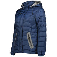 Veste matelassée en toile tricotée pour femme, coupe ajustée, style streetwear, avec logo personnalisé, pour l'hiver et les activités de plein air