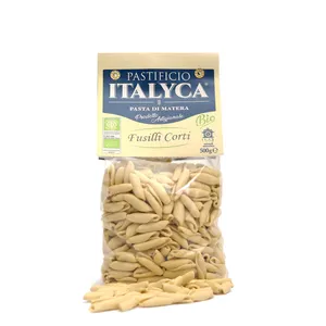 100% इतालवी गुणवत्ता से बना सर्वोत्तम गुणवत्ता वाला शॉर्ट फ़ुसिली 500 ग्राम प्रमाणित जैविक कारीगर पास्ता
