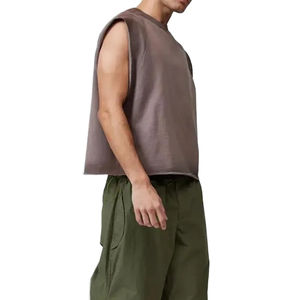 เสื้อกล้ามคอตตอน20% 80% สำหรับผู้ชายเสื้อยืดฮิปฮอปแบบลำลองสำหรับเข้ายิมฟิตเนสฟิตเนส - Product Image 2