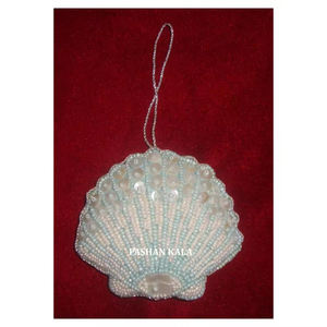 Tela India hecha a mano de la mejor calidad, bordado Zari y decoración de cuentas para adorno colgante de árbol de Navidad en cantidad a granel - Product Image 1