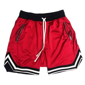 กางเกงบาสเก็ตบอลผู้ชายผ้าตาข่ายระบายอากาศแห้งเร็วแบบสั่งทำ สีตามสั่ง พร้อมเชือกผูกเอว ขายดีจากโรงงาน ผลิตจากวัสดุรักษ์โลก - Product Image 5