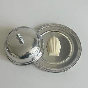 Plat de service pour beurre en acier inoxydable écologique pour usage domestique, récipient pour fromage et fromage blanc avec emballage en carton - Product Image 3